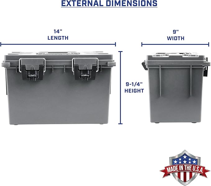 Sheffield 12766 XL Storage Bins With Lids, 4-Pack Stackable Storage Bins, Made in USA, Lockable and Water-Resistant Containers with Lids, Plastic Containers for Home, Classroom, and Dorm