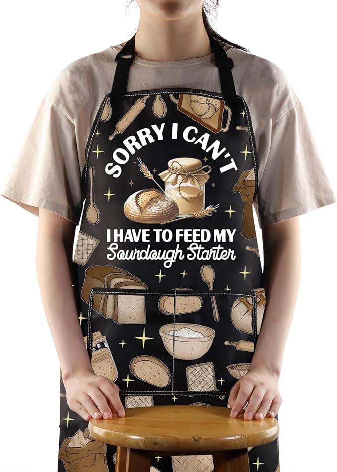 JNIAP Bread Baking Apron Bread Baker Aprons i Loaf Sourdough Baking Mom Gifts Baking Master Apron