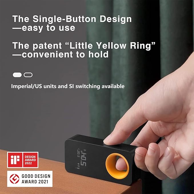 HOTO Laser Measuring Tool, Unique Gifts for Men Women, Pocket-Size 98Ft Laser Tape Measure ±2mm Accuracy, USB-C Rechargeable, OLED Display, Ft/M/in Unit, Real-time Data Sync, Cool Gadgets & Home Use