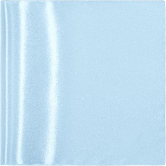 KKJIAF 50 Pack Light Blue Square Satin Napkins 17x17 Inch Soft Smooth Cloth Napkins，Silky Table Napkin for Wedding Banquet Party Decoration