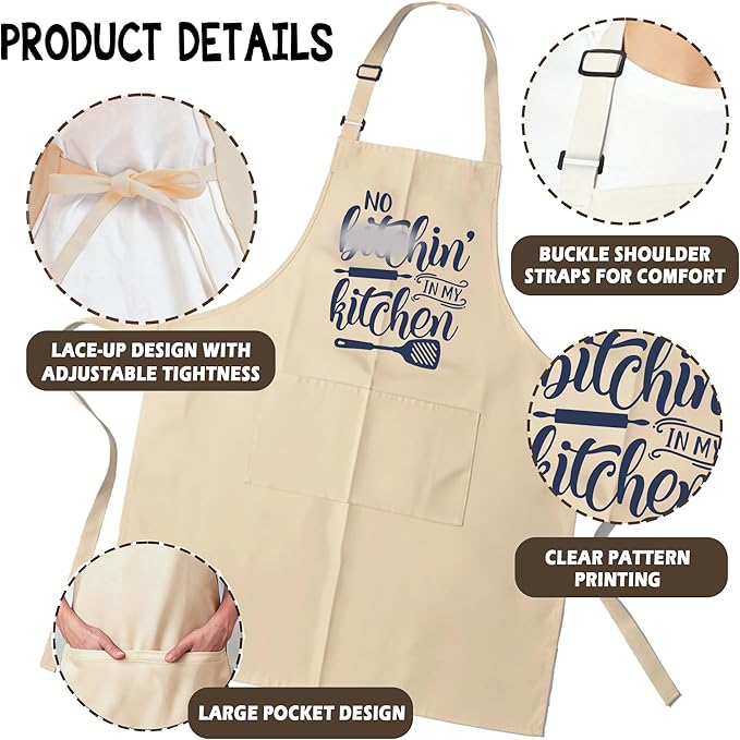 Funny Aprons for Women - Baking Gift for Women, Mothers Day Christmas Birthday Gifts, Perfect for Cooking, Bartending