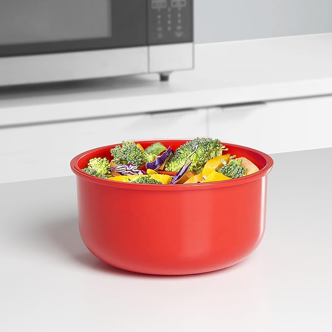 Sistema Microwave Collection Round Bowl, 30.4 oz./0.9 L, Red