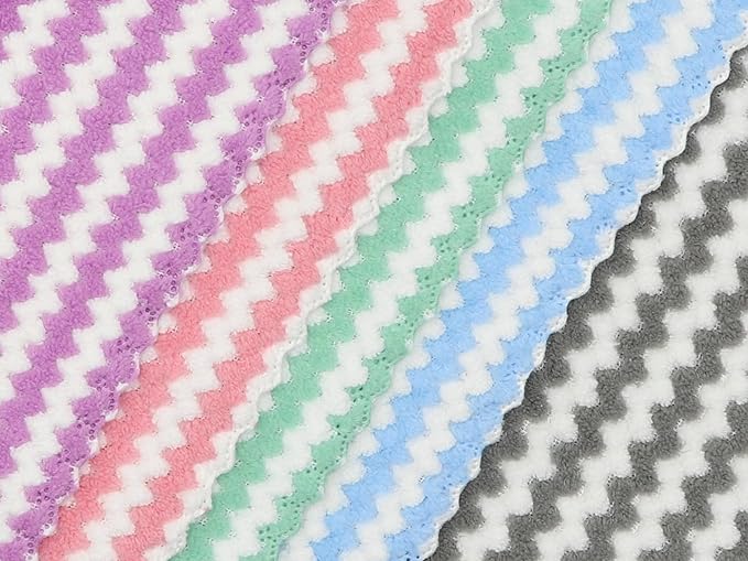 Microfiber Cleaning Cloth Lint Free Cleaning Rags, 10 Pack Fast Drying Dish Rags for Cleaning, Super Absorbent Kitchen Dish Cloths for Wash Dishes,12 in x 12 in, Mix Color