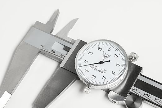 PEC Dial Caliper 0-300mm, Stainless Steel Precision Measuring Tool with Shock-Proof Dial, High Accuracy ±0.03mm