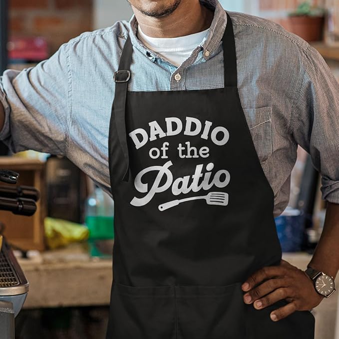 SANDJEST Men's Aprons with Pockets - Funny Aprons for Men BBQ, Kitchen, Cooking - Gifts for Birthday, Birthday