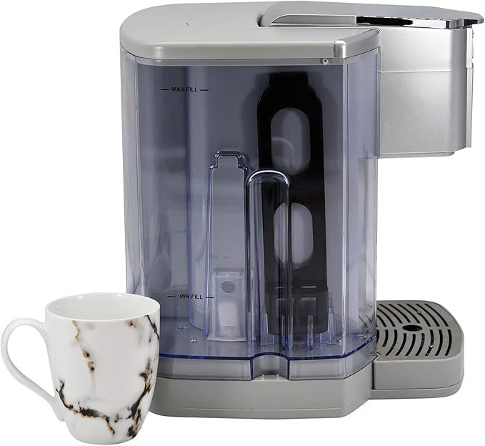 Cuisinart Coffee Maker, Single Serve 72-Ounce Reservoir Coffee Machine, Programmable Brewing & Hot Water Dispenser, Stainless Steel, Cool Grey