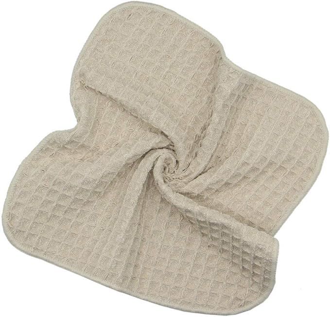 Microfiber Kitchen Cleaning Cloth Thick Dish Rags Waffle Weave Washcloths Dish Cloths Ultra Absorbent Odor Free 12inch X 12inch 6 Pack Khaki