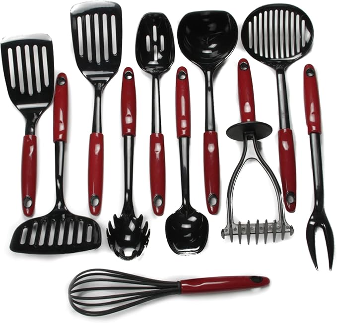Chef Craft Select Nylon Sturdy Whisk, 10.5 inch, Red (Pack of 2)