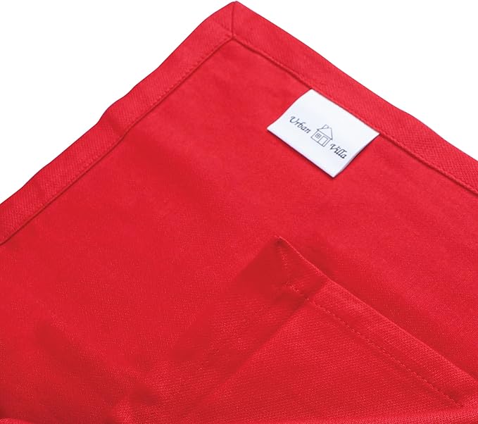 Urban Villa Kitchen Towel100% Cotton Red Color Dish Towels for Kitchen Size 20x30 inches (Set of 6) Highly Absorbent Multiuse Dish Cloths with Hanging Loop Quick Drying Soft Premium Hand &Tea Towels