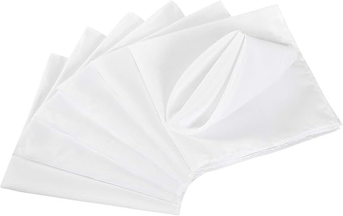 Cloth Napkins 20x20 inch Washable Polyester Dinner Napkins Soft Table Napkins for Wedding Party Dining Banquet(White,100PCS)