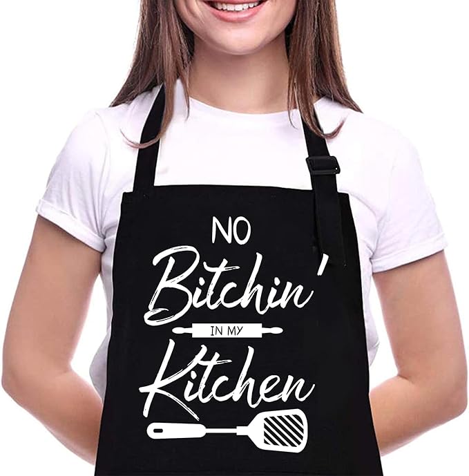 Rosoz Funny Grill Aprons For Men, Dad, Husband, Him - Aprons For Men With Pockets,Father's Day Gifts – BBQ Cooking Chef Apron