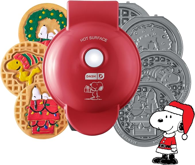 Peanuts x Dash MultiMaker® Mini Maker System (4 Plates: Wreath, Snoopy House, Woodstock)