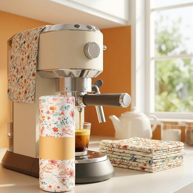 Redbaker 30 Pcs Reusable Paper Towels Rolls Towels Bulk Kitchen Washable Paperless Cloth Cotton Hand Napkins with Cardboard Reusable Napkins for Kitchen Bathroom (Vintage Flower)