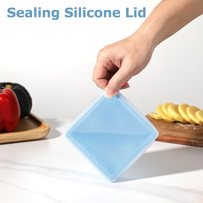 Silicone Freezer Molds for Soup Cube - 2-Cup Freezer Storage Container Tray with Lid,4 Pack Stackable Ice Cube Trays for Portion Control,Food Storage & Meal Prep (Green+Light Blue+Burgundy+Dark Blue)