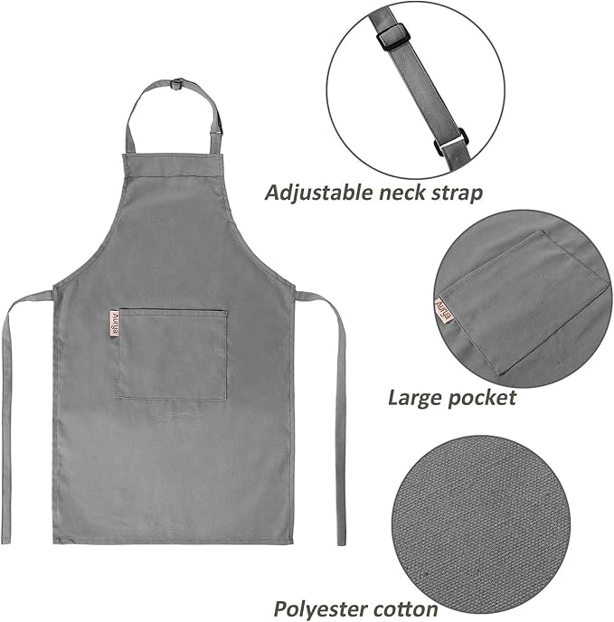 Adjustable Apron and Chef Hat Set for Cooking and Baking