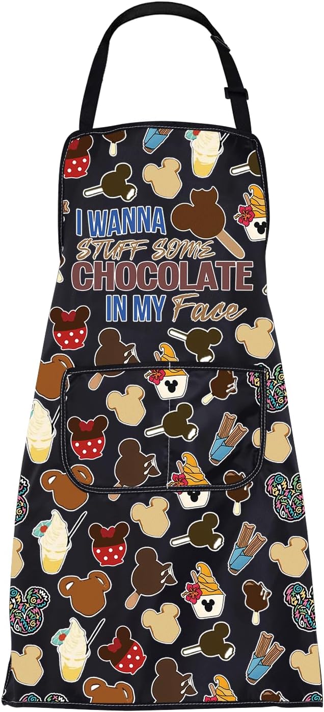 CMNIM Cartoon Mouse Aprons Mouse Cooking Aprons with Pockets Colorful Mouse Kitchen Baking Home Chef Aprons Mouse Lover Gifts