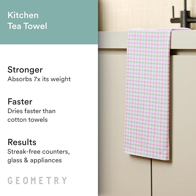 GEOMETRY Easter Kitchen Tea Towel - Quick Dry Microfiber Cloth Dish Towels for Kitchen Drying - Premium Quick Dry Towel (Bunny Bloom, 1-Pack)