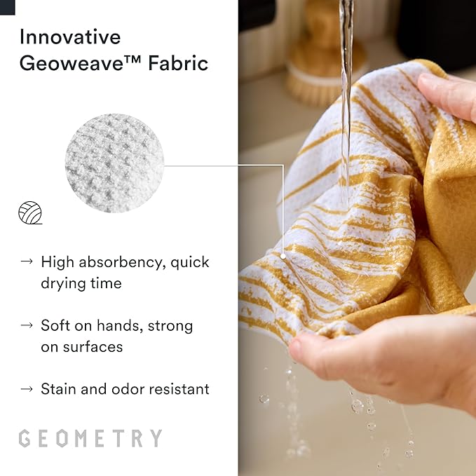 GEOMETRY Kitchen Dish Cloths - Quick Dry Dishcloths for Kitchen - Premium Dish Rags with Geoweave - 3-Pack Set This and That