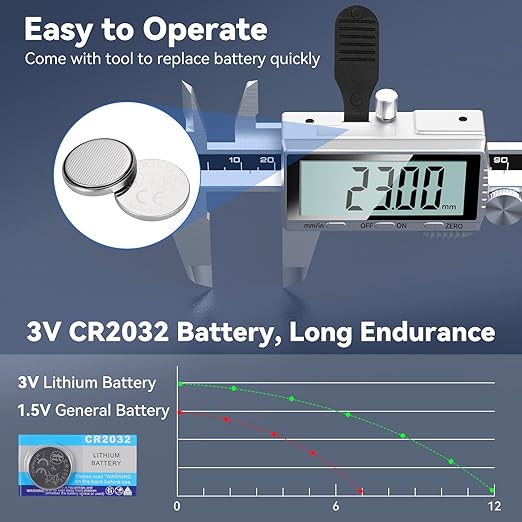 Housolution Digital Caliper, 12Inch Caliper Measuring Tool with Large LCD Screen, Inch/MM Switch, 4 Measuring Ways, Stainless Steel Micrometer Vernier Caliper with Splashproof Screen for Woodworkers
