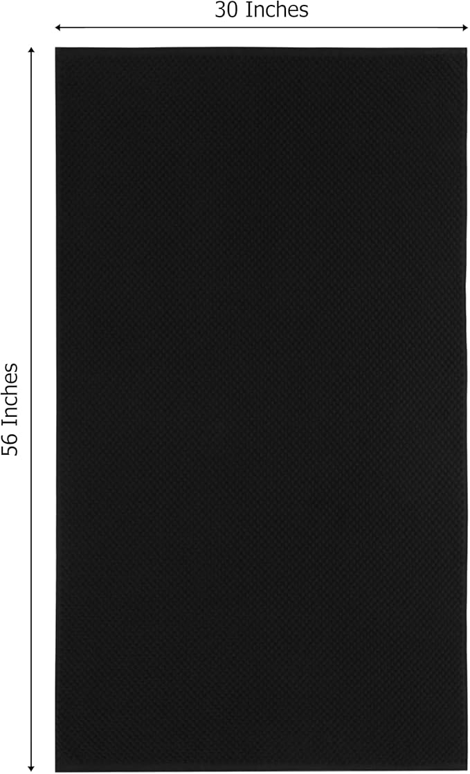 COTTON CRAFT Waffle Bath Towel - Set of 4 Luxury Euro Spa Waffle Weave Towels - 100% Ringspun Cotton Bath Towel - Super Absorbent Quick Dry Bath Towel Set - Oversized 30 inches x 56 inches - Black