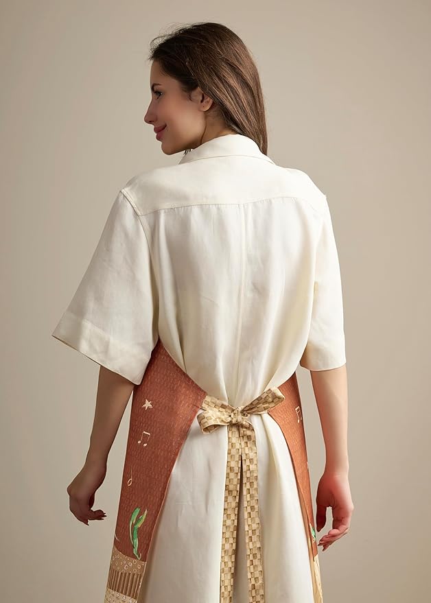 Maison d' Hermine 100% Cotton Apron for women with Pocket Kitchen Chef Apron for Men Cooking Mothers Day Gifts