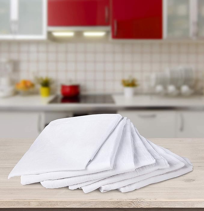 Utopia Kitchen White Flour Sack Towels [192 Pack - 28 x 28 Inch] 100% Cotton Tea Towels for Cleaning & Drying - Highly Absorbent Kitchen Dish Cloth