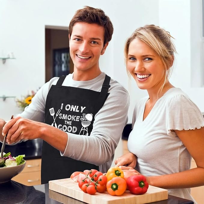 ONFAON Funny Apron for Men Women, Father's Day Gifts, Gifts for Mom,Birthday Gifts for Men Women，Cooking Grilling Apron