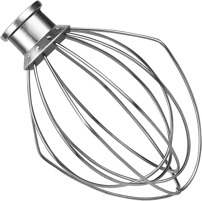 KITCHPOWER K45WW Wire Whip Attachment for Tilt-Head Stand Mixer for KitchenAid Stainless Steel Egg Cream Stirrer, Flour Cake Balloon Whisk