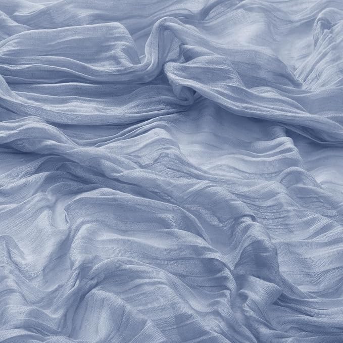 DeZerlor 50 Pack Dusty Blue Cheesecloth Napkins Spring Cloth Napkins Set of 50 Blue Dinner Napkins Bulk 21x21 Inches for Wedding Bridal Shower Baby Shower Parties
