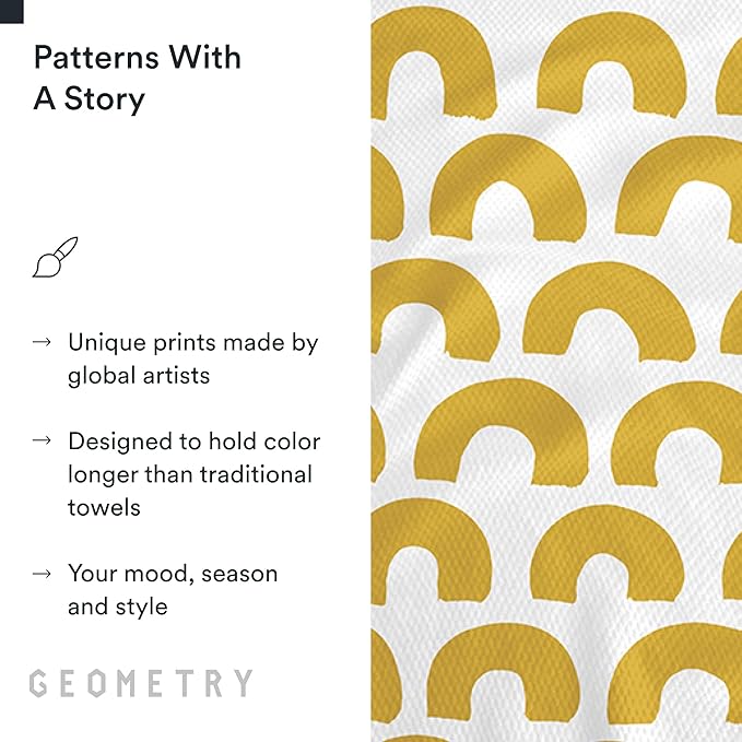 GEOMETRY Kitchen Tea Towels - Quick Dry Microfiber Dish Towels for Kitchen Sunny Hills, 18" x 30" 1 Pack