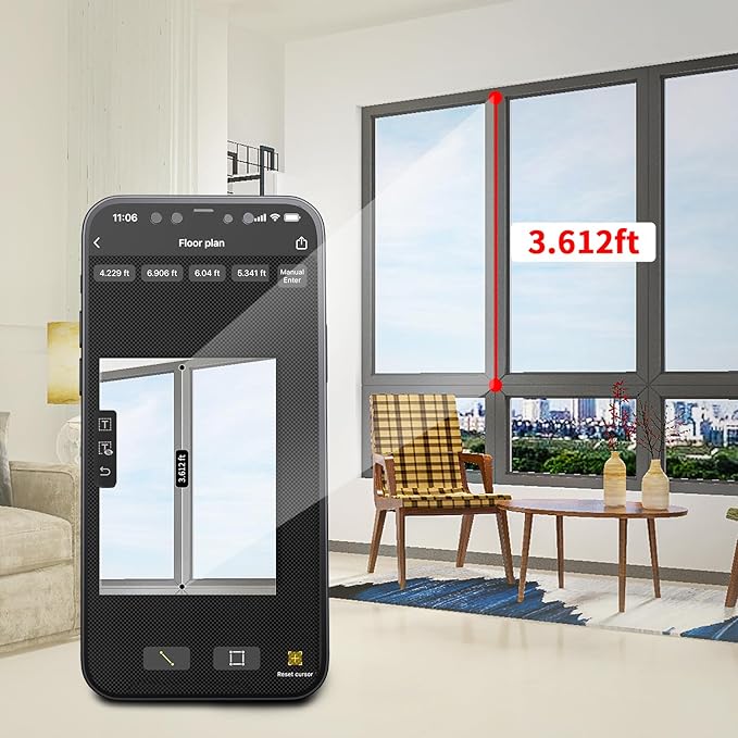 ACEGMET Laser Measure with Phone App, 229ft/70m Laser Measurement Tool with 2 Bubble Levels, LCD Backlit Display, IP54 Waterproof, Pythagorean Mode for Distance, Area, Volume