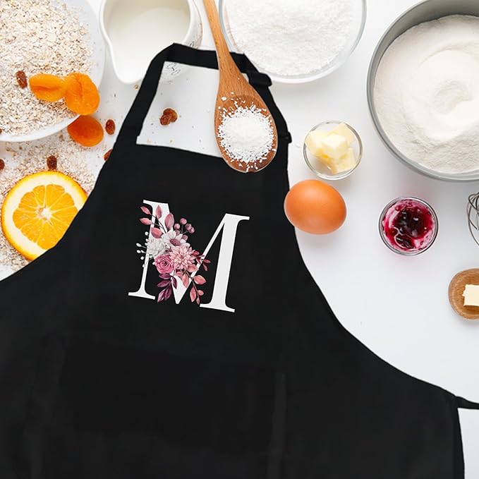 Personalized Aprons for Women with Pockets, Cute Aprons for Women Chef Baking, Cooking Gifts for Mom Birthday