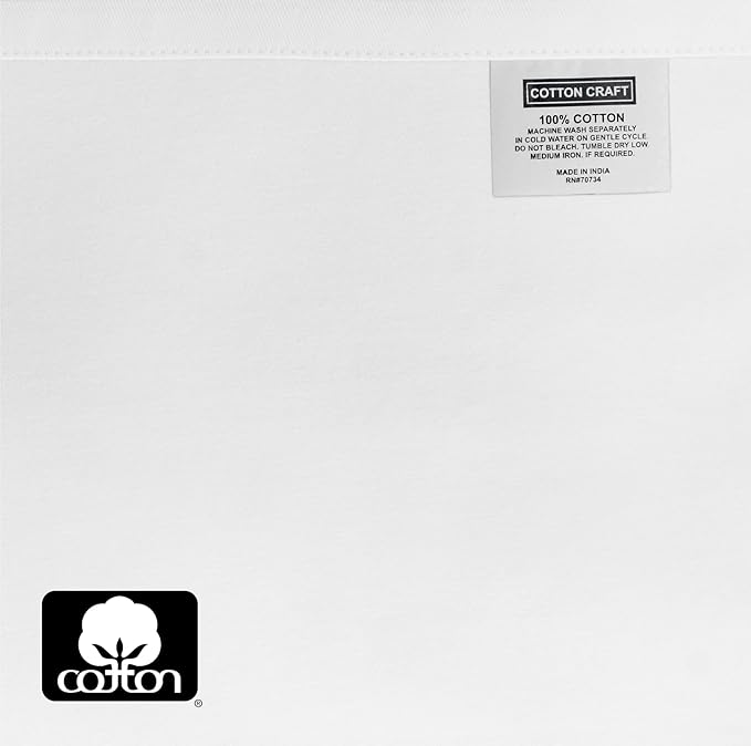COTTON CRAFT White Dinner Napkins - Set of 24 Classic Twill Pure Cotton Soft Cloth Napkins - Durable Washable Reusable Napkin - Everyday Table Napkin - Restaurant Wedding Party Gift - 17 x 17 inches