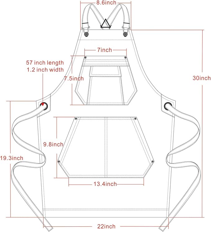 Jeanerlor - Denim Apron with Pockets for Hair Stylist Gardening Craftsmen Barista Women Hairdresser Jean Work Apron Cross Straps & Adjustable S to L (Black)