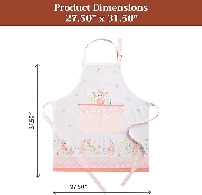 Maison d' Hermine 100% Cotton Apron for women with Pocket Kitchen Chef Apron for Men Cooking Mothers Day Gifts