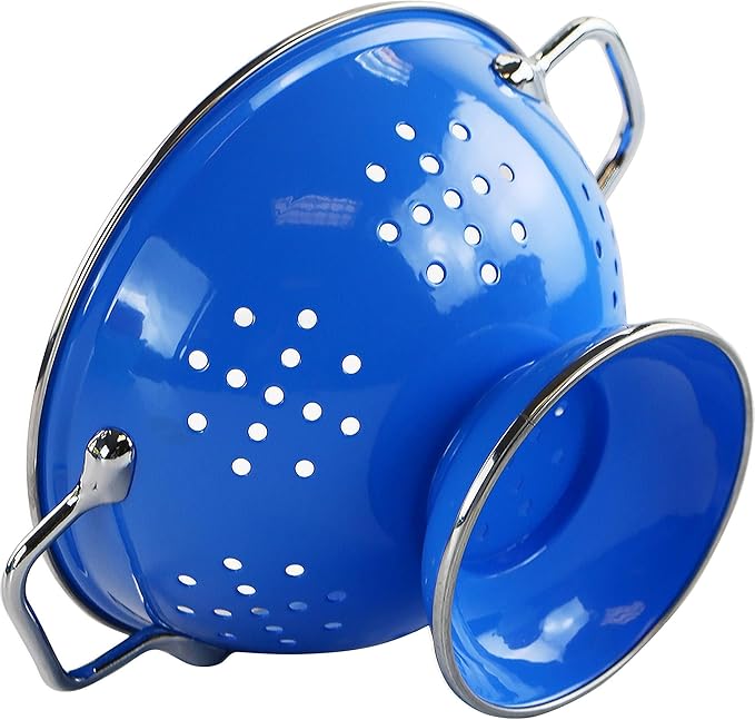 Calypso Basics by Reston Lloyd Powder Coated Enameled Colander, 5-Quart, Azure