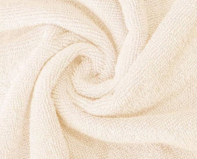 Oakias Premium Towel Set 600 GSM 6 Piece Sea Salt - 100% Ring Spun Cotton Highly Absorbent Towels Set - Super Soft Bathroom Towel Set - Hotel Quality Double Stitched Hem - Ideal for Hotels, Spa, Gyms