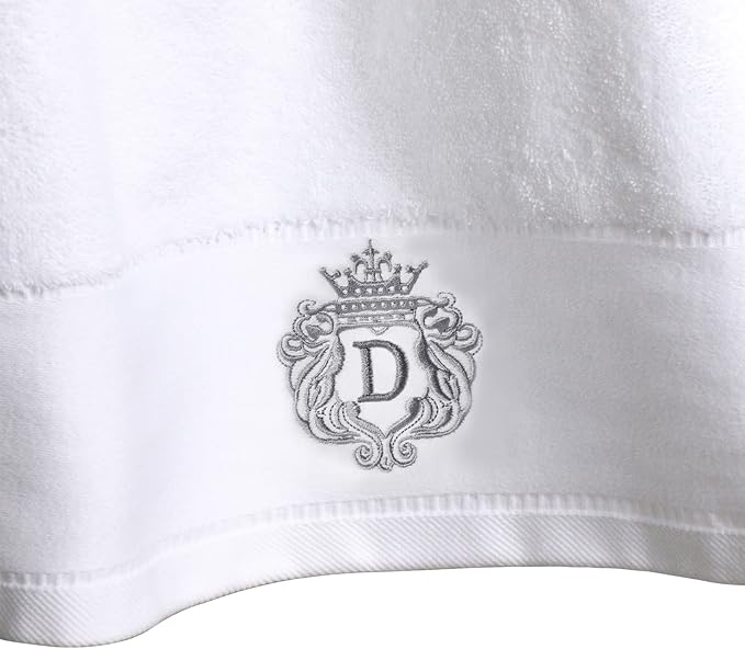 Luxury Bathroom Super Soft and Highly Absorbent Premium 100% Cotton Bath Towel Set for Gifts (White-D)