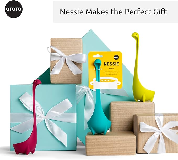 The Original Nessie Ladle by OTOTO - Soup Ladle, Cute Gifts, Funny Kitchen Gadgets, Loch Ness design, Cooking Gifts for Mom - Cute and Practical Kitchen Utensils - Unique Gifts for Women, Mothers Day