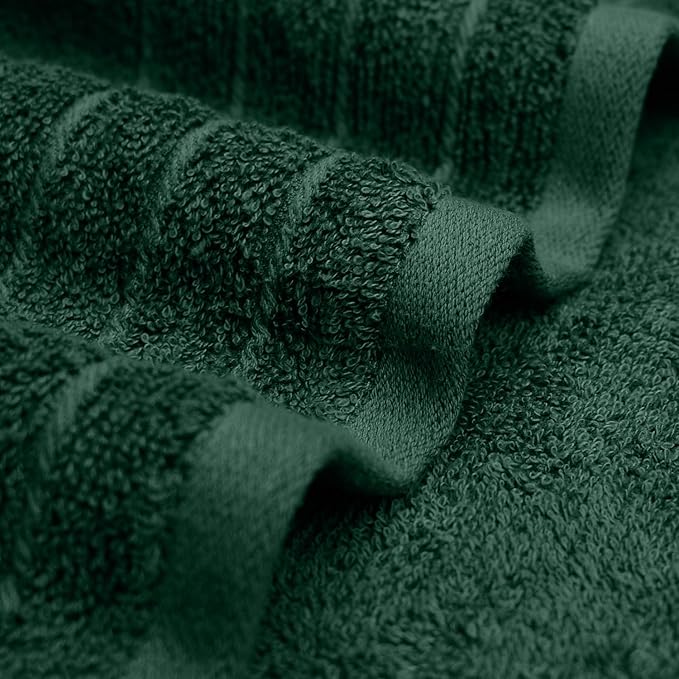 RIVERSIDE Pack of 4 Premium Extra Large Bath Towels 30 x 60 Inches, 100% Cotton, Super Soft & Highly Absorbent, Larger & Lighter Weight, Quicker to Dry, Perfect for Bathroom, Forest Green