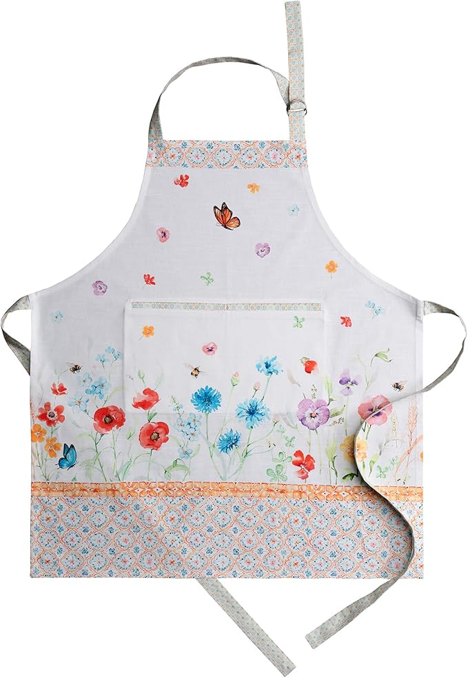 Maison d' Hermine 100% Cotton Apron for women with Pocket Kitchen Chef Apron for Men Cooking Mothers Day Gifts