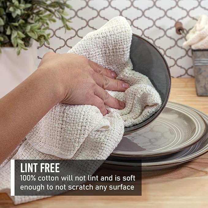 Old Fashion 100% Cotton Kitchen Towels - Set of 2-24"x15" (Goldenrod)