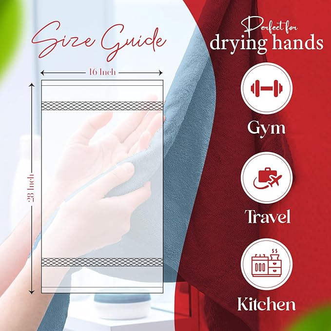RIVERSIDE 6 Pack Premium Hand Towels Set, 16x28 inches, 100% Ring Spun Cotton, 600 GSM, Soft, Quick Dry and Highly Absorbent, Towels for Bathroom, Kitchen, Gym, Spa - Navy Blue