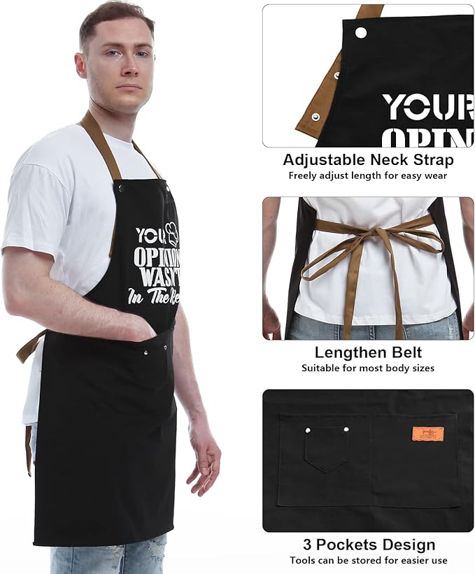 REHAVE Gifts For Men, Women, Father's Day Gifts, Gifts for Dad, Husband, Boyfriend, Brother, Mom, Wife, Girlfriend, Unique Birthday Gifts, Humor Apron for friends,Bff, Kitchen Chef Aprons Baking Gifts