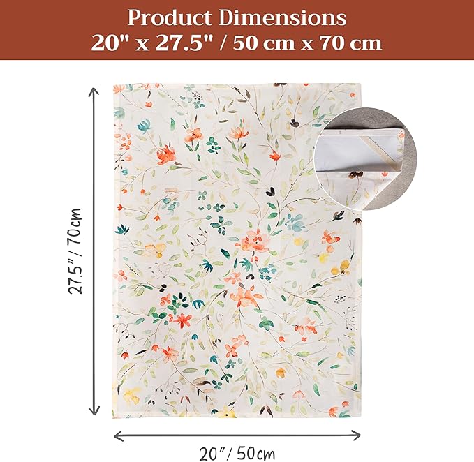 Maison d' Hermine Kitchen Towels Set of 2 100% Cotton 27.50" x 20" Reusable Cloth Tea Dish Towels Absorbent with Hanging Loop for Kitchen, Home, Dining, Cocktail Parties Spring/Summer (Colmar)