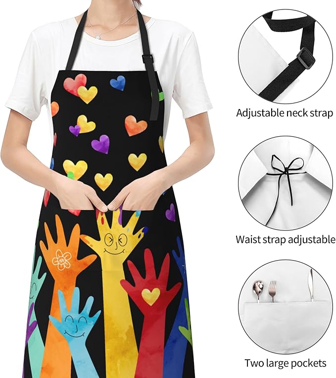 Funny Apron Polyester Grooming Aprons with Pocket for Cooking Kitchen Grilling Adults