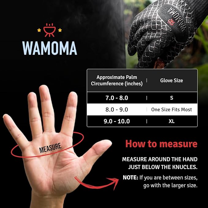 Long Heat Resistant BBQ Gloves - 1472°F Heat Proof Internal Cotton Lining, Non-Slip Silicone Grilling Gloves for Meat Handling, Barbeque, Cooking, XL Oven Gloves with Long Sleeve
