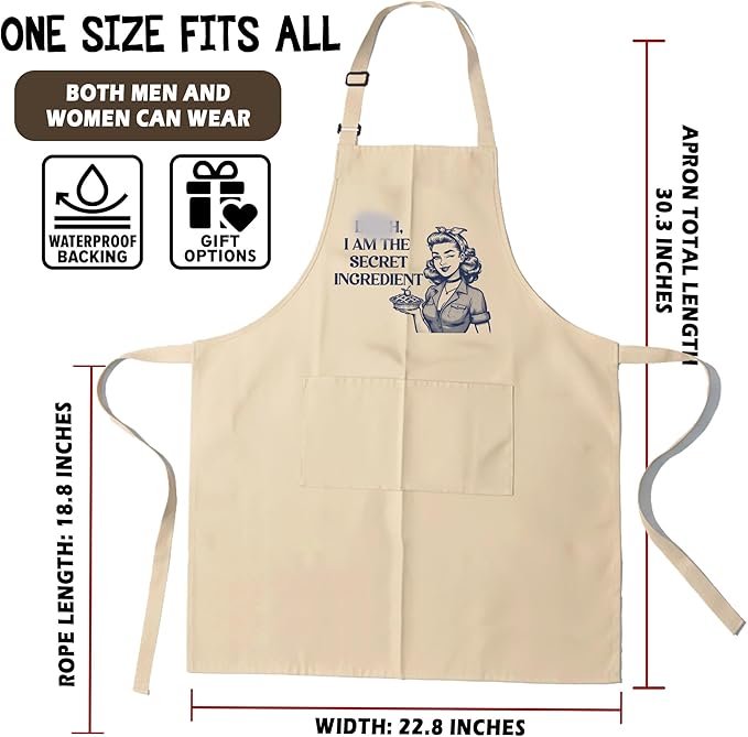 Funny Aprons for Women - Baking Gift for Women, Mothers Day Christmas Birthday Gifts, Perfect for Cooking, Bartending