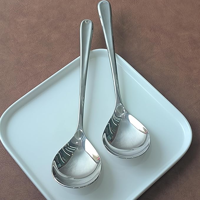 Serving Spoon,Heavy Duty 304 Stainless Steel Buffet Serving Spoon,Dishwasher Safe 10.6'' Pack of 1