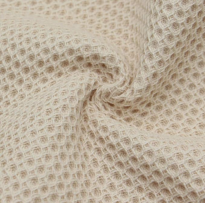 Mia'sDream Natural Cotton Dish Cloths Dish Rags, Waffle Weave Kitchen Dish Towels, Soft Dish Cloths for Washing Dishes, Absorbent Kitchen Hand Towel Washcloths, 12inchx12inch 6 Pack (Beige)